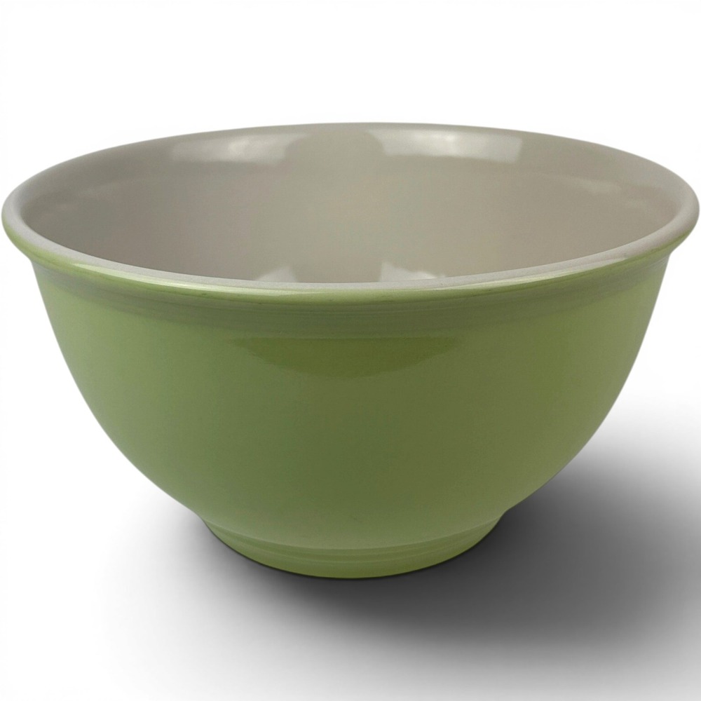 Tag Ceramic‎ Serving Bowl Green Cream Glazed 10.5" Microwave Oven Safe